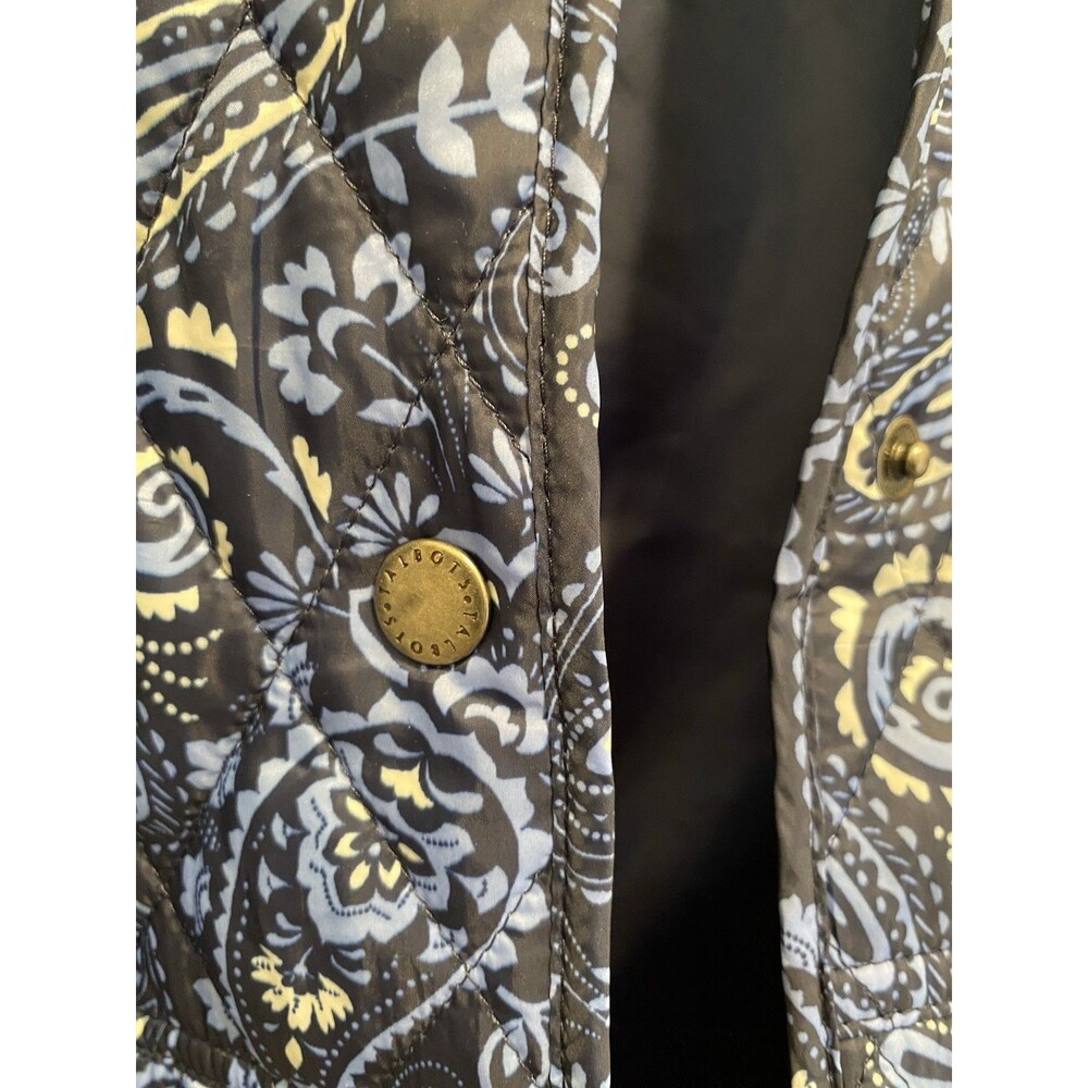 Talbots Quilted Paisley Jacket Women’s XL  Blue Navy Lightweight Floral Art Prep - Picture 7 of 10